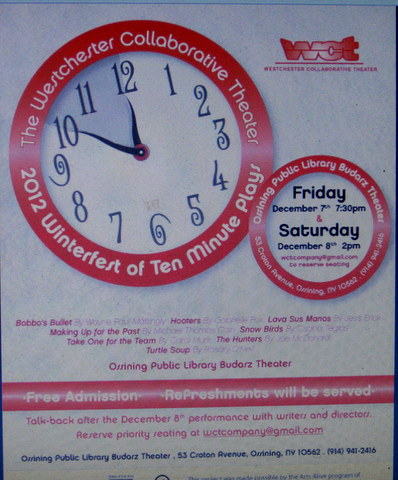 WCT Program, 2012 Winterfest of  Ten Minute Plays