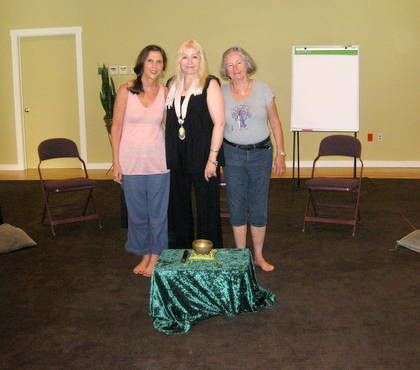 Deborah Temple, Dr. Rosary O'Neill, and Mary at the Omega Institute.