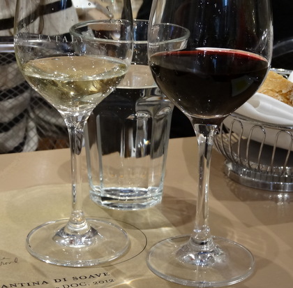 CANTINA DI SOAVE Re Midas Soave DOC, 2012 and CESARI Mara Valpolicella Superiore Ripasso DOC, 2011 (the red wine)