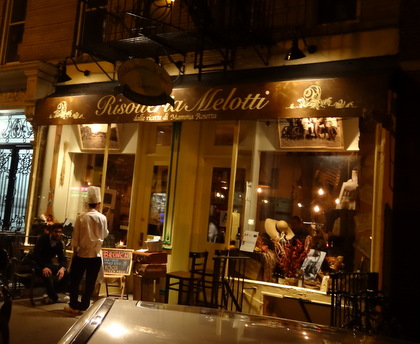 Risotteria Melotti in the East Village on 5th St. between 1st and 2nd. Venue for the Soave tasting during Move the Passion Walking Wine Tour NYC