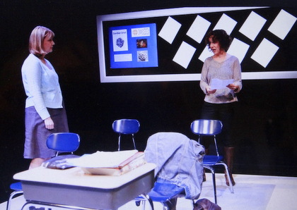 L to R: Dara O'Brien and Karen Leiner in Gidion's Knot by Johnna Adams, directed by Austin Pendleton. Photo by Carol Rosegg. 