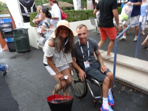 Me with Andy Lapthorne the winner of the Men's Wheelchair Quad Singles.  