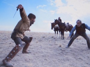 'The Homesman,' starring Hillary Swank and directed by Tommy Lee Jones. Photo taken from the film trailer.