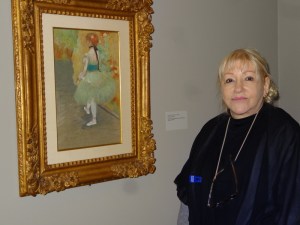 Rosary O'Neill with Degas' The Dancer in Green exhibited at NOMA (New Orleans). Photo by Carole Di Tosti