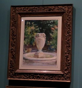John Singer Sargent, Vase Fountain, Pocantico, NYBG, Impressionism American Gardens on Canvas