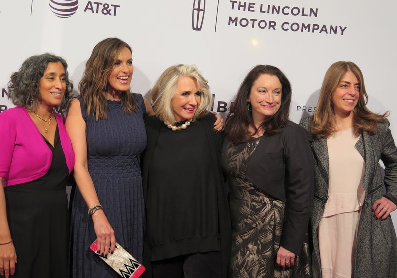 Geeta Gandbhir, Mariska Hargitay, Sheila Nivens, Trish Adlesic, Nancy Abraham, Tribeca Film Festival World Premiere, I Am Evidence