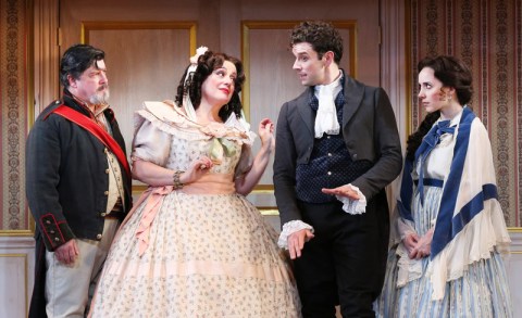 Michael McGrath, Mary Testa, Michael Urie, Talene Monahon, New World Stages, The Government Inspector