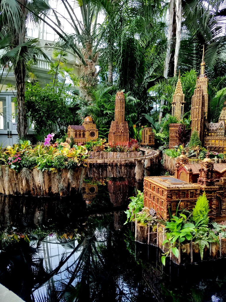 Palms of the World Gallery, mid-town Manhattan display, NYBG Holiday Train Show, Applied Imagination