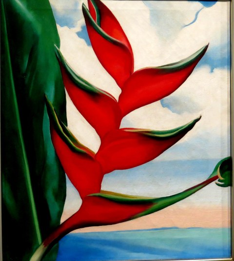 Heliconia, Crab's Claw Ginger, 1939, oil on canvas, Sharon Twigg-Smith Collection, Georgia O'Keeffe, NYBG Exhibit, Georgia O'Keeffe Visions of Hawai'i