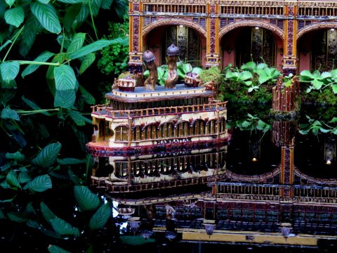 Lower Manhattan, Applied Imagination, ferry detail, NYBG Holiday Train Show 2018