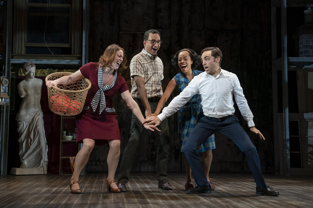 , Merrily We Roll Along, Stephen Sondheim, Fiasco Theater, Roundabout Theatre Company, George Furth, Merrily We Roll Along, Jessie Austrian Brittany Bradford, Ben Steinfeld, Emily Young, Paul L. offey Manu Narayan, Noah Brody,