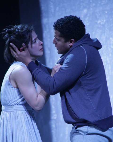 Merritt Janson, Brandon J. Dirden.'The Tragedy of Julius Caesar,' directed by Shana Cooper, Theatre for a New Audience, Polonsky Shakespeare Center