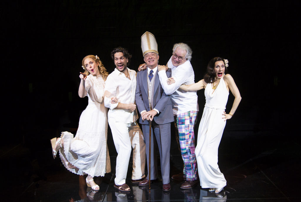 Clea Alsip, Will Swenson, German Jaramillo, John Larroquette, Tina Benko, 'Nantucket Sleigh Ride,' Jerry Zaks, John Guare, Mitzi E. Newhouse, Lincoln Center Theater