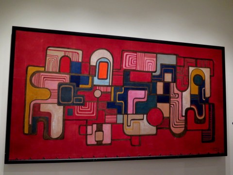 Untitled (1968) Acrylic and industrial dye and fabric,'Brazilian Modern" The Living Art of Roberto Burle Marx,' NYBG Installation (June 8-September 29)