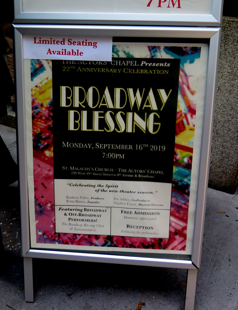 Broadway Blessing 2019, Actor's Chapel, St. Malachy's, Chita Rivera