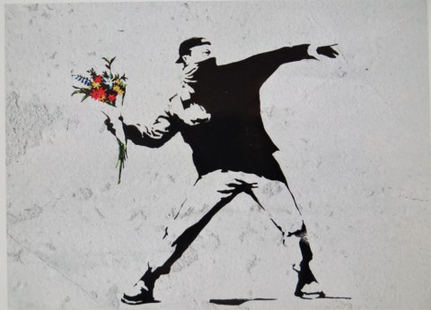 The Flower Thrower, Love is in the Air, Banksy, Banksy Most Wanted, Bethlehem, West Bank