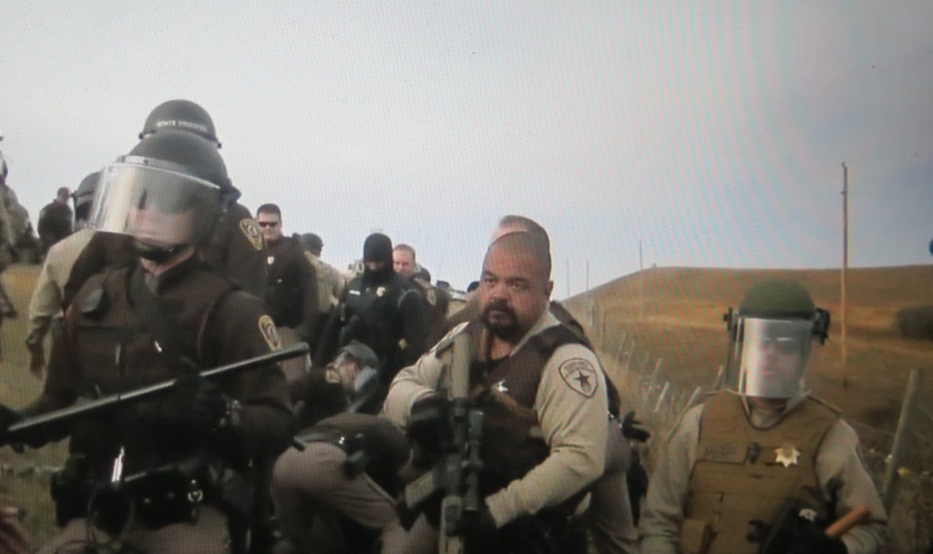 DPAL brought the police, guns and tear gas, 'The End of The Line: The Women of Standing Rock,' Athena Film Festival (courtesy of the film)