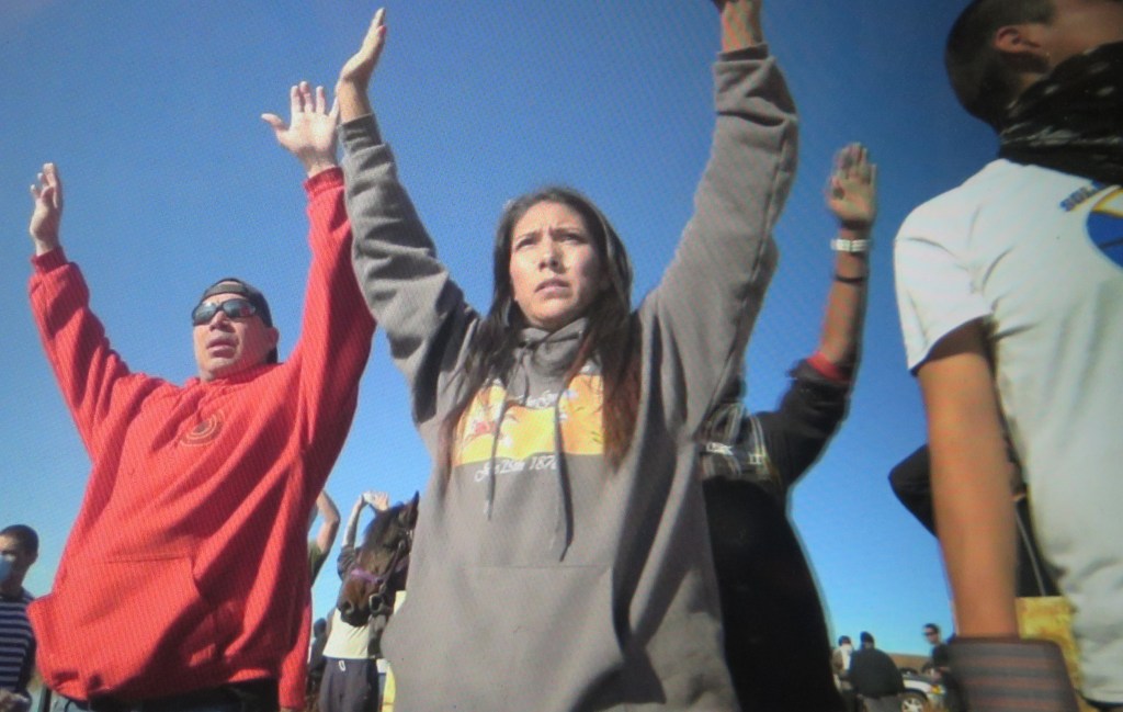 The water protectors had no weapons but prayer and resolve. 'End of the Line: The Women of Standing Rock,' Athena Film Festival (courtesy of the film)