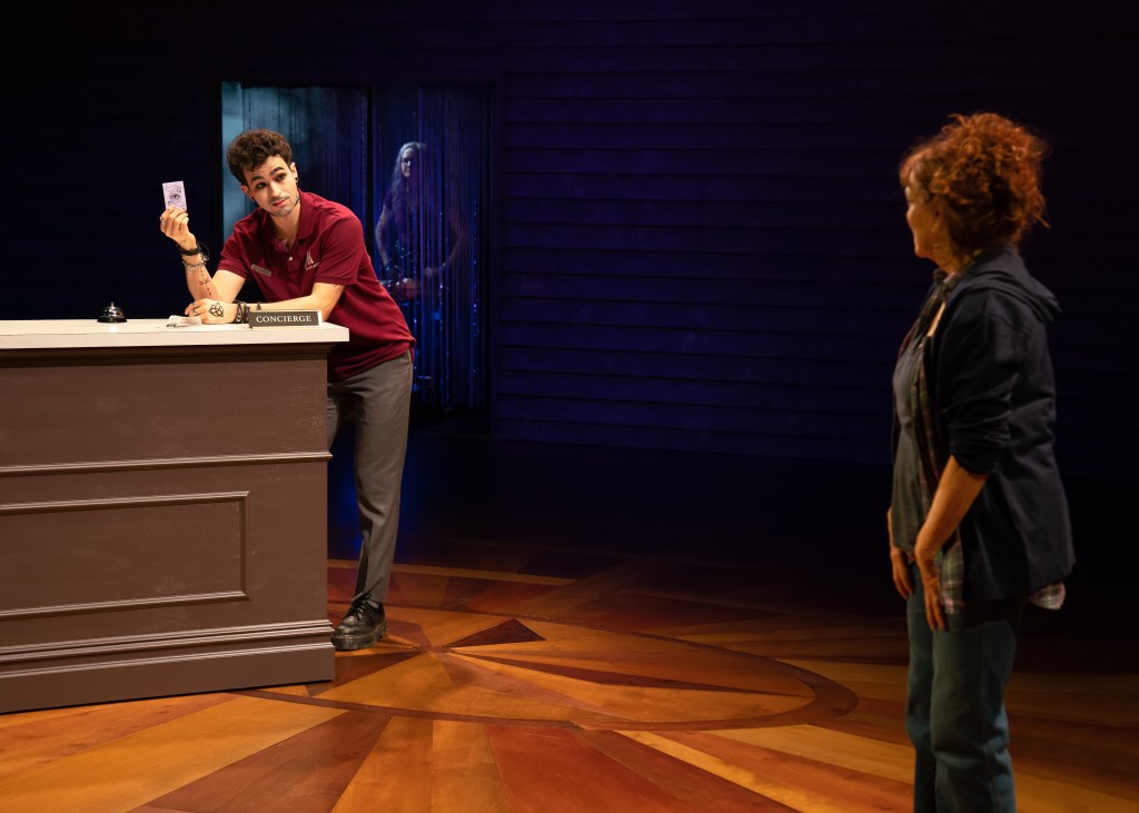 (L to R): Julian Sanchez, Candy Buckley, Deirdre O'Connell in Becky Nurse of Salem (courtesy of Kyle Froman)