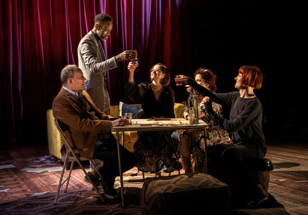 (L to R): Daniel Oreskes, Ato Essandoh, Parker Posey, Amy Stiller, Hari Nef in The Seagull/Woodstock, NY (courtesy of Monique Carboni)