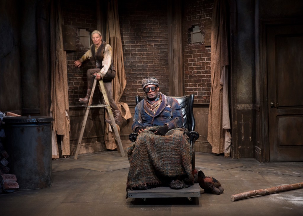 Bill Irwin, John Douglas Thompson in the Irish Repertory Theatre's 'Endgame' (courtesy of Carol Rosegg)