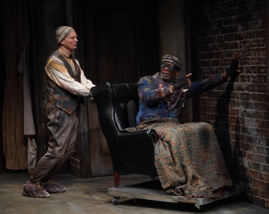 Bill Irwin, John Douglas Thompson in the Irish Repertory Theatre's 'Endgame' (courtesy of Carol Rosegg)