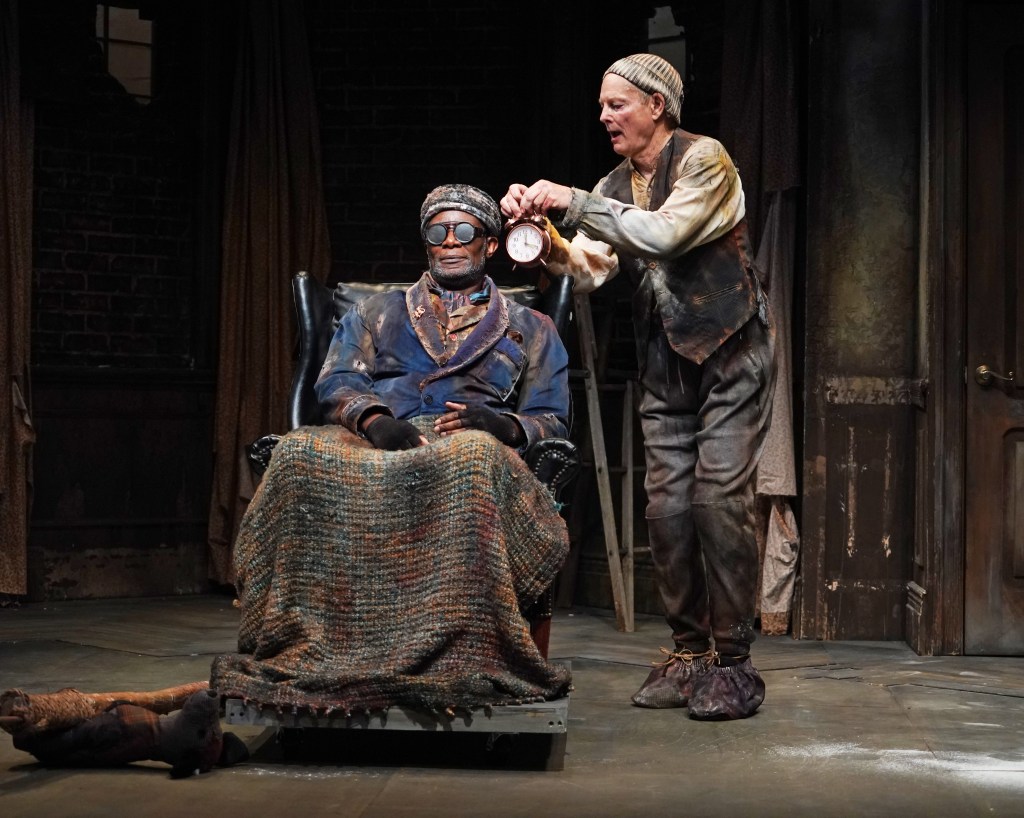  (L to R): John Douglas Thompson, Bill Irwin in in the Irish Repertory Theatre's 'Endgame' (courtesy of Carol Rosegg)