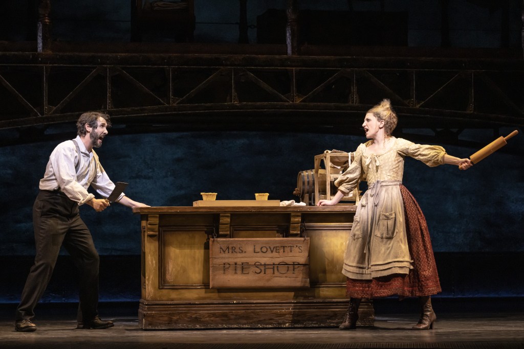 Josh Groban, Annaleigh Ashford in 'Sweeney Todd: The Demon Barber of Fleet Street' (Matthew Murphy and Evan Zimmerman)