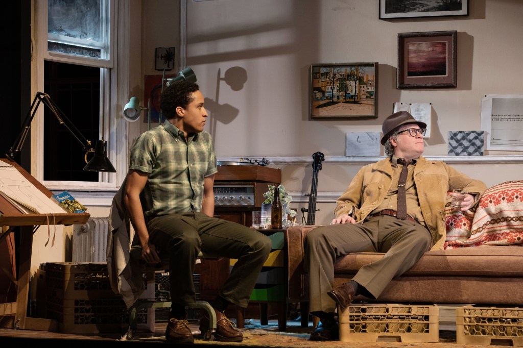 (L to R): Julian De Niro, Andy Grotelueschen in 'The Sign in Sidney Brustein's Window' By Lorraine Hansberry. Directed by Anne Kauffman BAM Harvey Theater Brooklyn, N.Y. February 3, 2023 Photo Credit: Julieta Cervantes