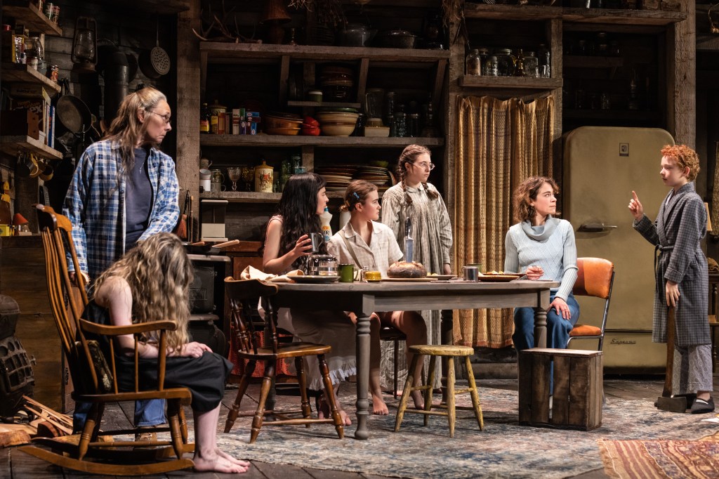 (L to R): Colby Kipnes, Laurie Metcalf, Sophia Anne Caruso, Millicent Simmonds, Alyssa Emily, Sophia Anne Caruso, Eamon Patrick O'Connell in 'Grey House' (Murphy Made)