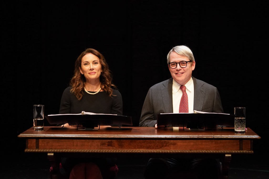 Laura Benanti and Matthew Broderick in A.R. Gurney's 'Love Letters' (courtesy of Carol Rosegg)