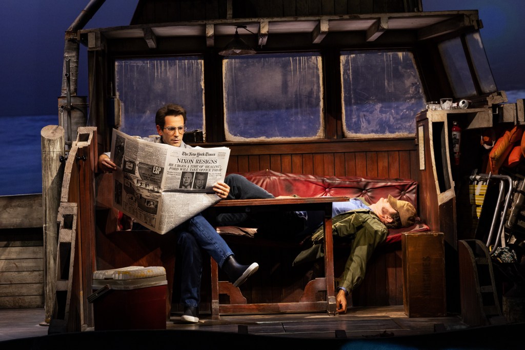 (L to R): Colin Donnell, Ian Shaw in 'The Shark is Broken' (Matthew Murphy)