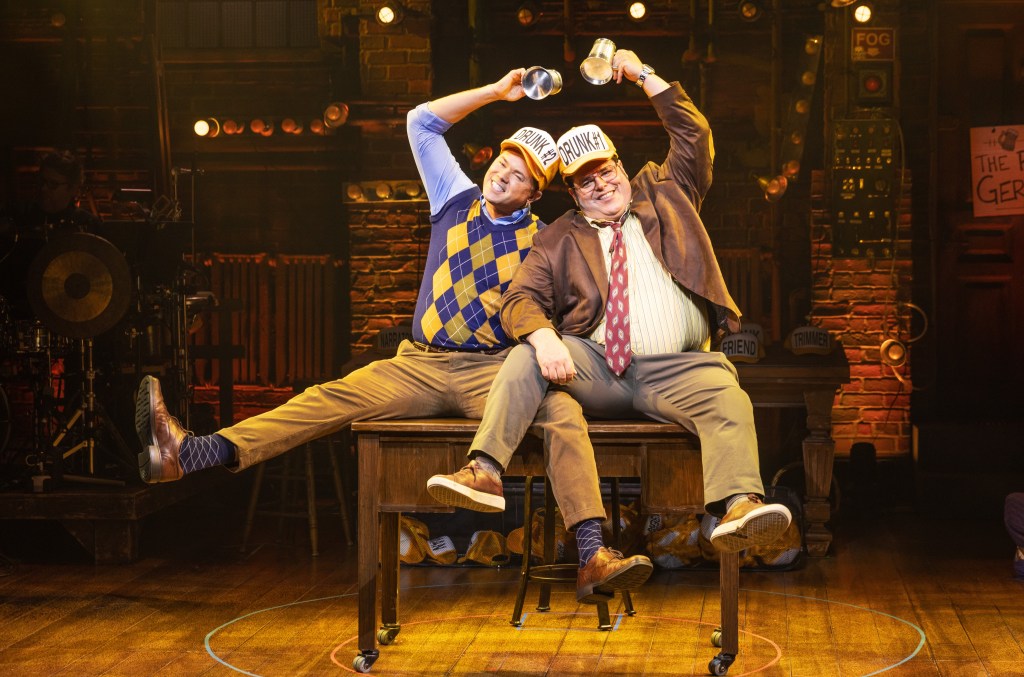 (L to R): Andrew Rannells and Josh Gad in 'Gutenberg! The Musical!' (Matt Murphy)