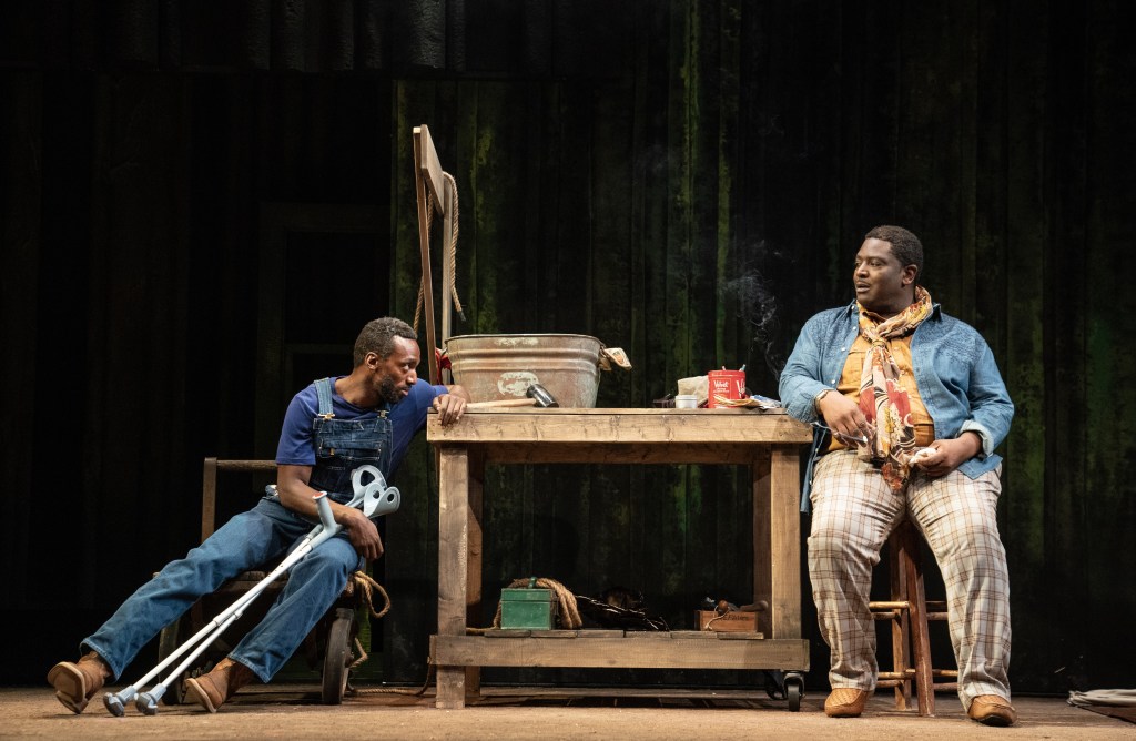  (L to R): Daniel J. Watts, Lance Coadie Williams in 'The Refuge Plays' (Joan Marcus)