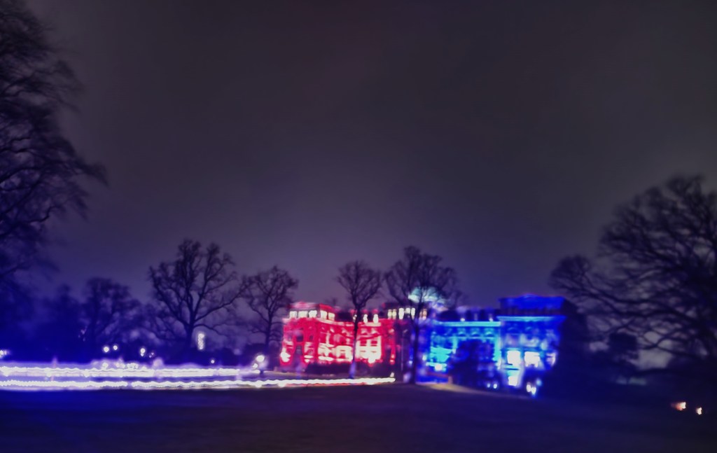 LuEsther T. Mertz Library, GLOW, an interpretative view in the rain (Carole Di Tosti)