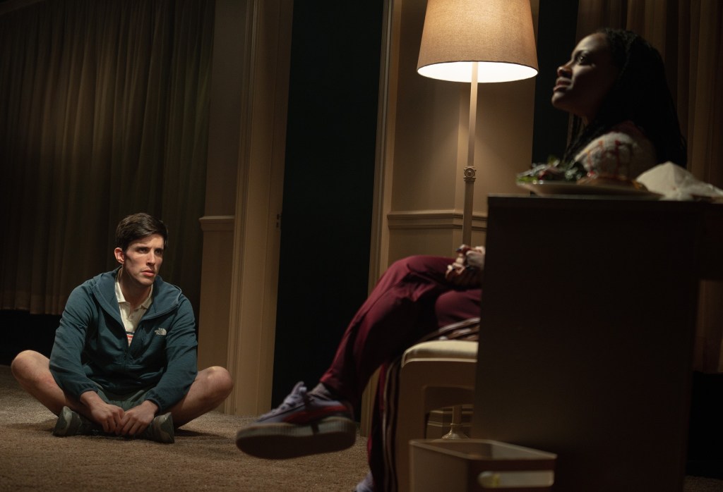 John Zdrojeski (Steven) and Gabby Beans (Ana) in Roundabout Theatre Company’s world-premiere production of 'Jonah' by Rachel Bonds, directed by Danya Taymor (Joan Marcus).