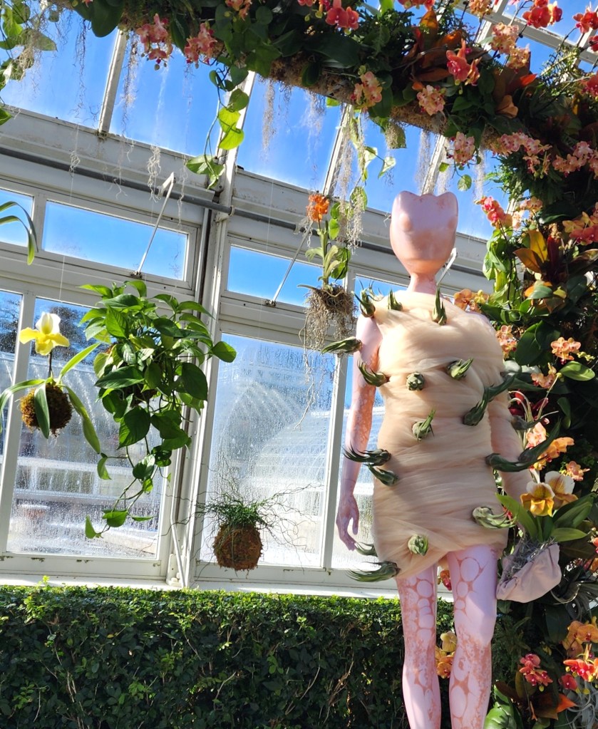 Hillary Taymour of Collina Strada uses rose sylk made from salvaged rose plants. NYBG 'Florals in Fashion' (Carole Di Tosti)