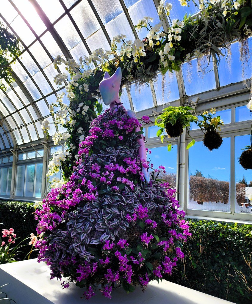 Hillary Taymour of Collina Strada's whimsical creation. NYBG Florals in Fashion' (Carole Di Tosti)