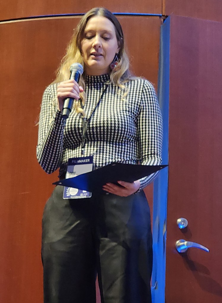 Director of 'Fancy Dance,' Erica Tremblay at Athena Film Festival (Carole Di Tosti)