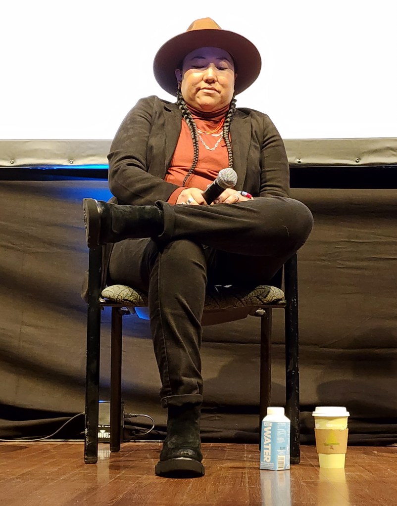 Razelle Benally (Oglala Lakota/Diné film director) at Athena Film Festival 2024 (Carole Di Tosti)