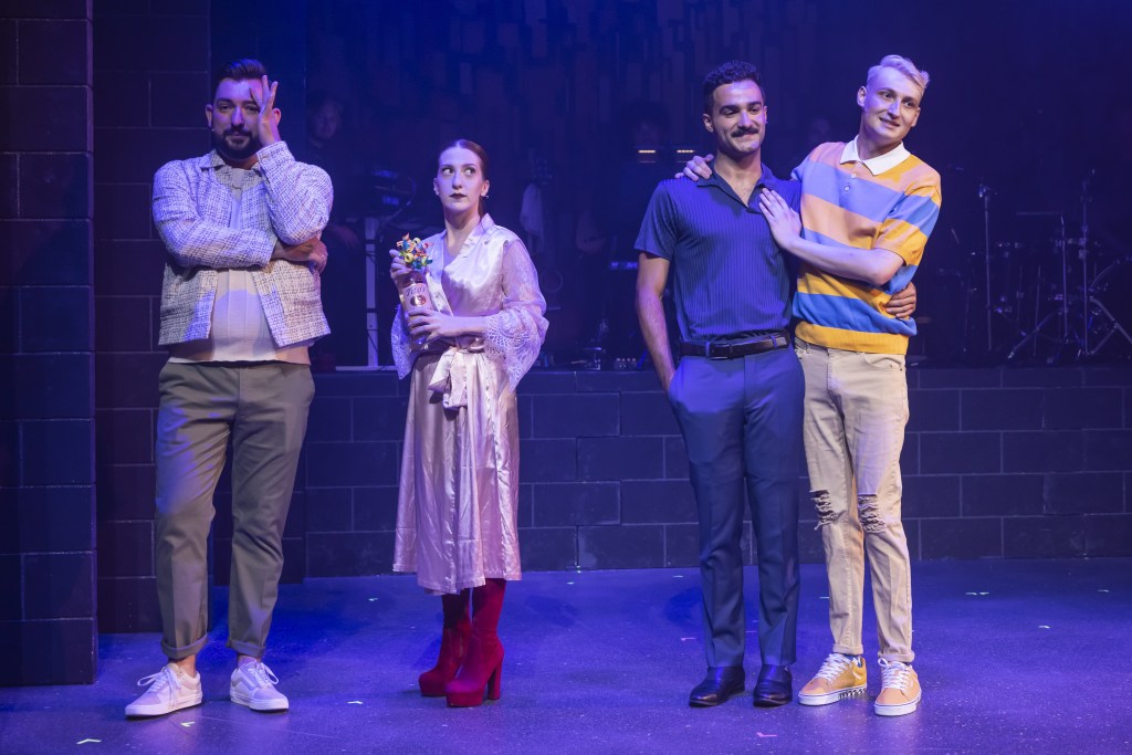 (L to R): Blake Aburn, Michelle Coben, Julien Aponte, Devin Skorupski in 'From Here' (Matthew Murphy)