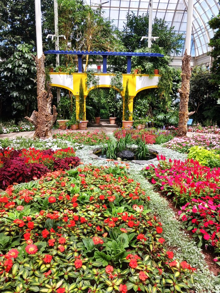 Plantings symbolizing Van Gogh's painting "Garden at the Hospital at Arles, 1889," NYBG 'Van Gogh's Flowers' (Carol Di Tosti)