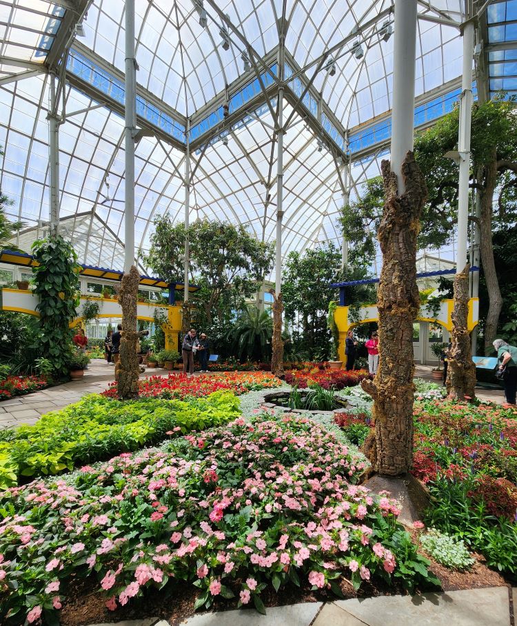 Plantings symbolizing Van Gogh's painting "Garden at the Hospital at Arles, 1889," NYBG Van Gogh's Flowers (Carol Di Tosti)