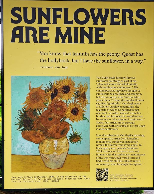 Signage at NYBG 'Van Gogh's Flowers' (Carole Di Tosti)