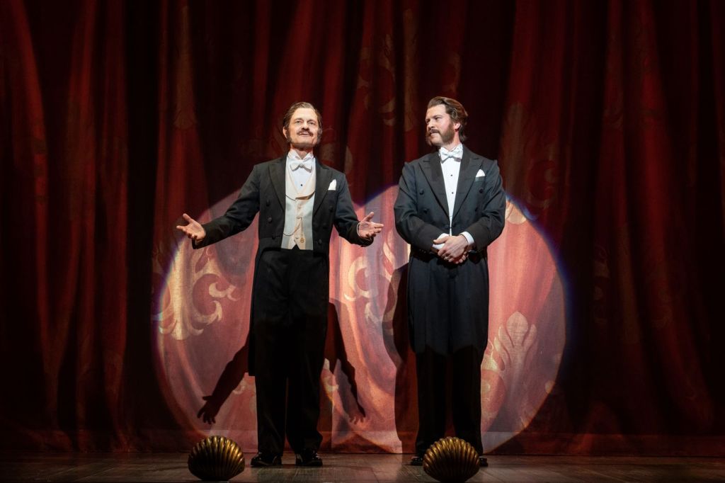 (L to R): David Hyde Pierce and Preston Truman Boyd in 'Pirates! The Penzance Musical' (Joan Marcus)
