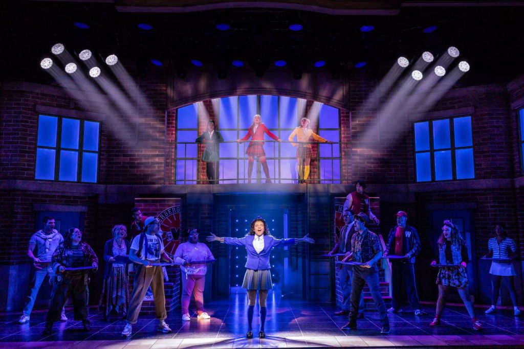 Lorna Courtney and the company of 'Heathers The Musical' (©Evan Zimmerman for MurphyMade)