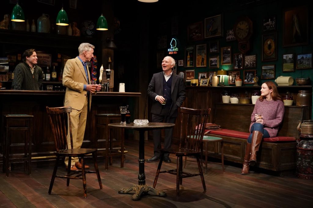 (L to R): Johnny Hopkins, Sean Gormley, Dan Butler, Sarah Street in 'The Weir' (Carol Rosegg)