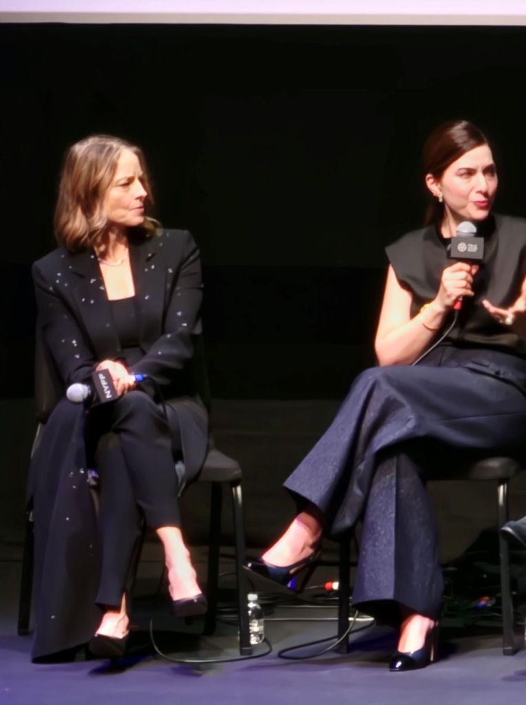 (L to R): Jodie Foster, Rebecca Zlotowski at the 63rd NYFF Q & A after the screening of 'A Private Life' (Carole Di Tosti)