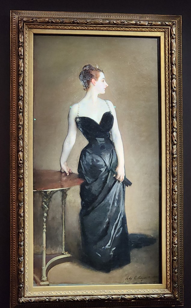  Madame X (Virginie Amélie Avegno Gautreau) John Singer Sargent 1883-1884, The NY Metropolitan Museum of Art 'Sargent and Paris' exhibit, the Musée d'Orsay, 'John Singer Sargent Éblouir Paris' exhibit (Carole Di Tosti).