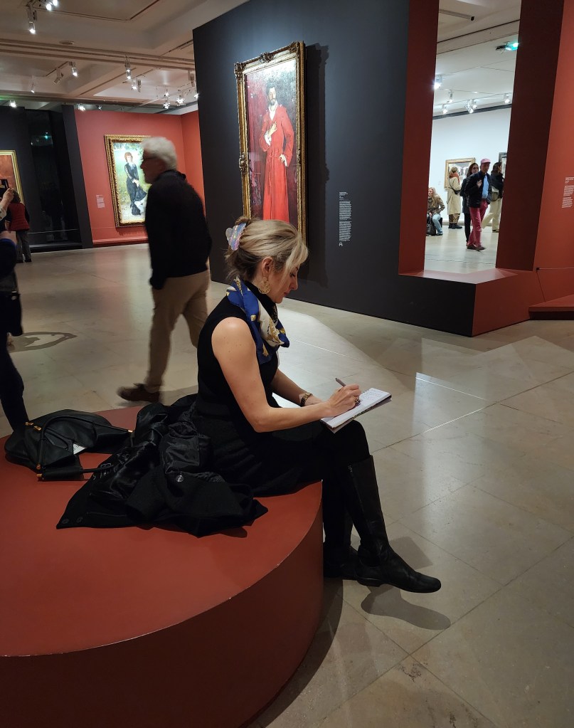 Rory writing down her impressions and reflections (Carole Di Tosti)